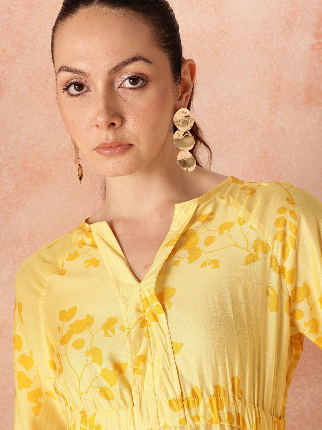 all about you Floral Print Empire Dress