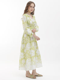 RAREISM Floral Printed Fit & Flare Midi Dress