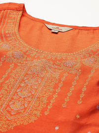 Anouk Ethnic Motifs Print Gotta Patti Kurta Set