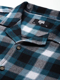 Thomas Scott Plus Size Windowpane Checks Casual Shirt