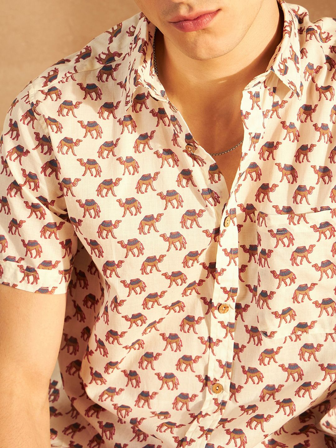 DENNISON Block Printed Lightweight Casual Shirt