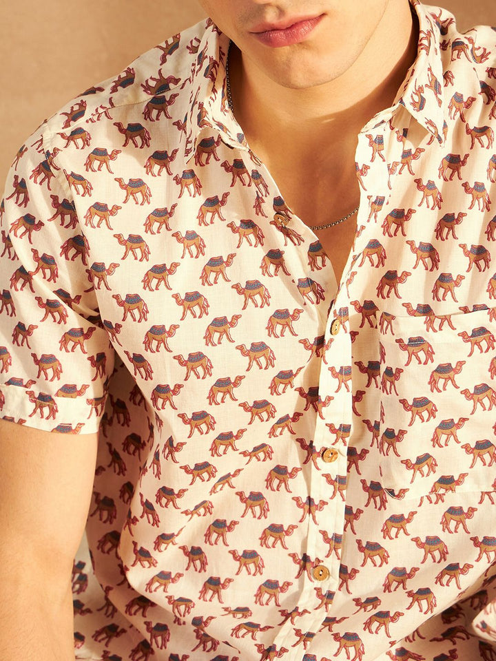 DENNISON Block Printed Lightweight Casual Shirt