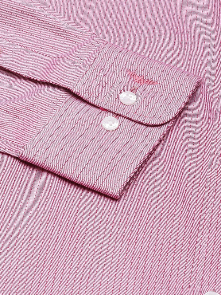 Park Avenue Men Pure Cotton Slim Fit Striped Formal Shirt