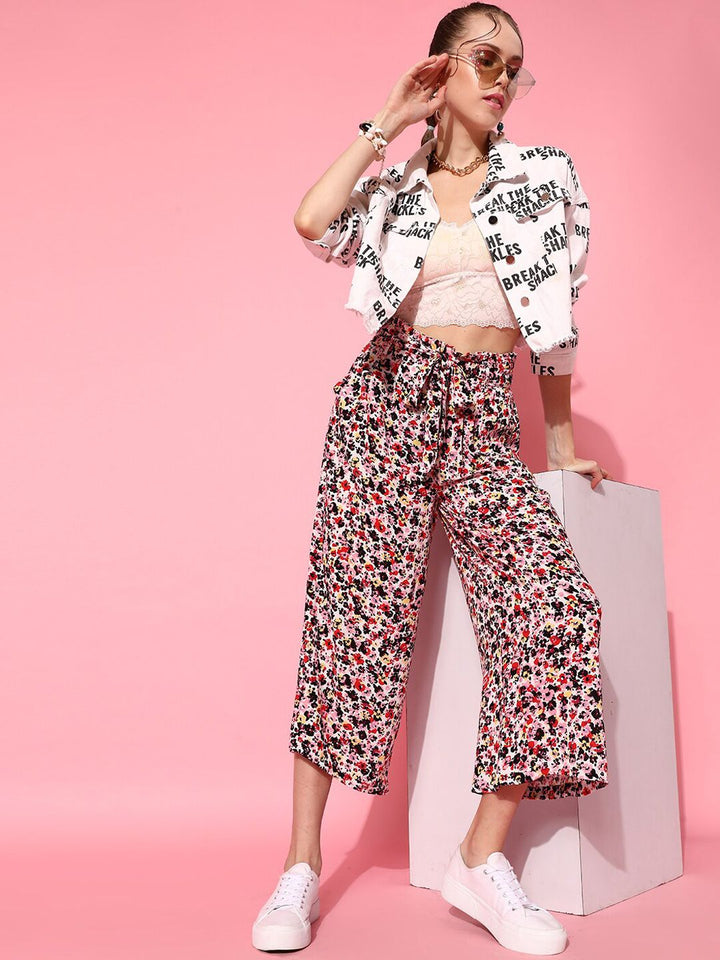 STREET 9 Women Multi-coloured Floral Trousers