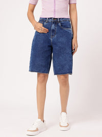 DressBerry Women Everyday Essentials Frayed Denim Shorts