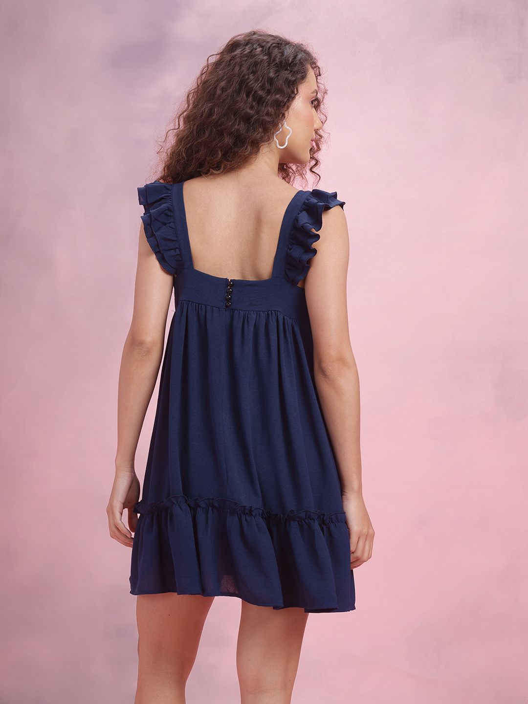 DressBerry A-Line Dress with Pleated Detail