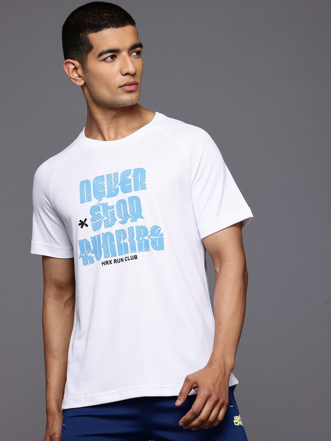 HRX by Hrithik Roshan Typography Printed Rapid-Dry Running T-shirt
