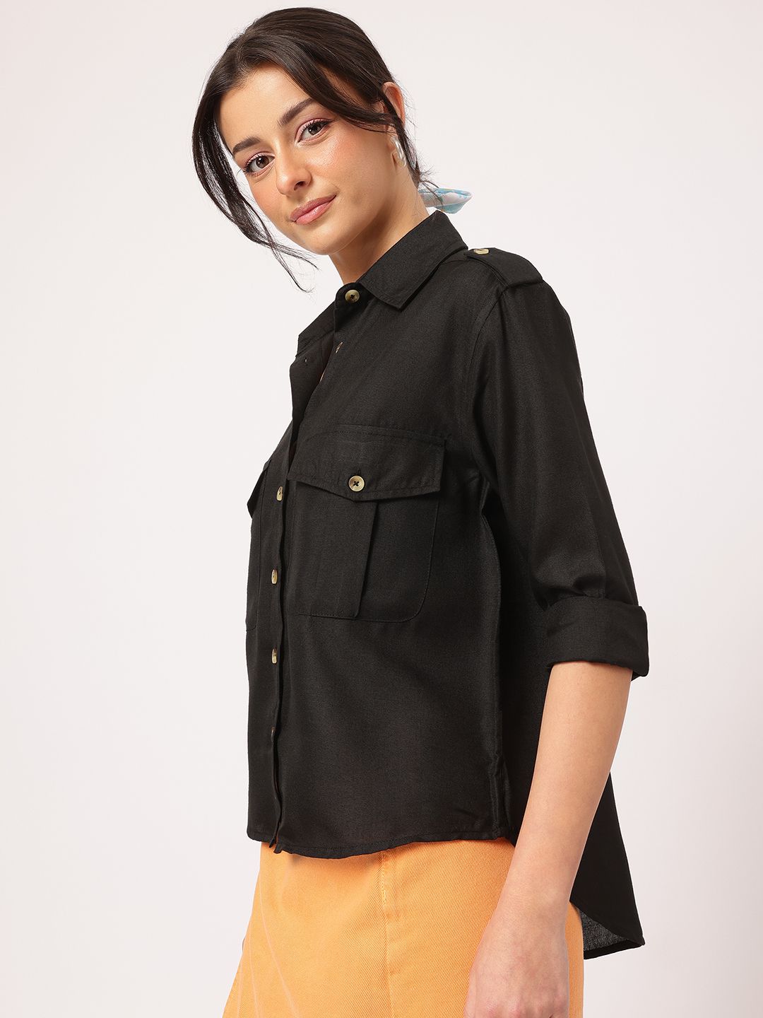 DressBerry Minimal Magic Shirt with Pocket Detail