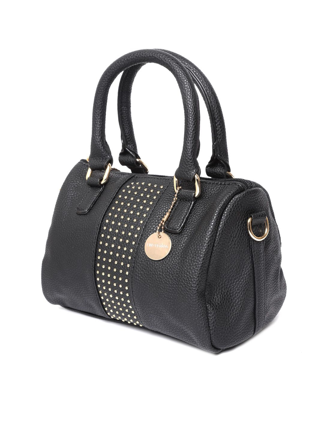 Lino Perros Black Solid Handheld Bag