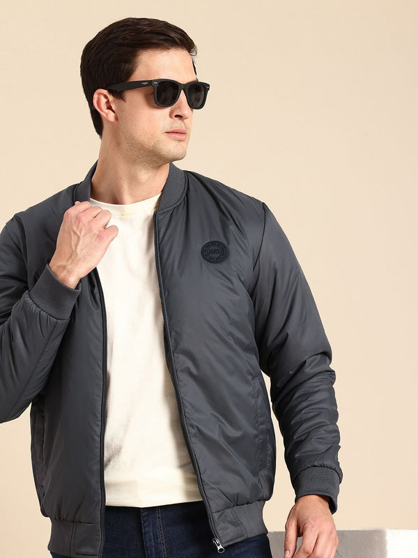 Being Human Mandarin Collar Long Sleeves Bomber Jacket