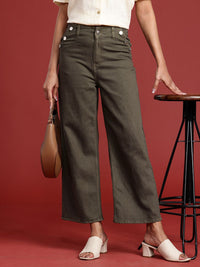 all about you Women Wide Leg High-Rise Stretchable Jeans