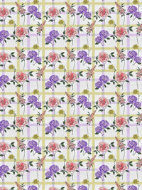 BOMBAY DYEING Florentine White Floral Pure Cotton 144TC Queen Bedsheet Set 2.28 m X 2.54 m