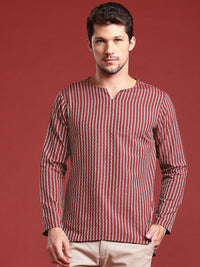 Anouk Woven Design High-Low Kurta