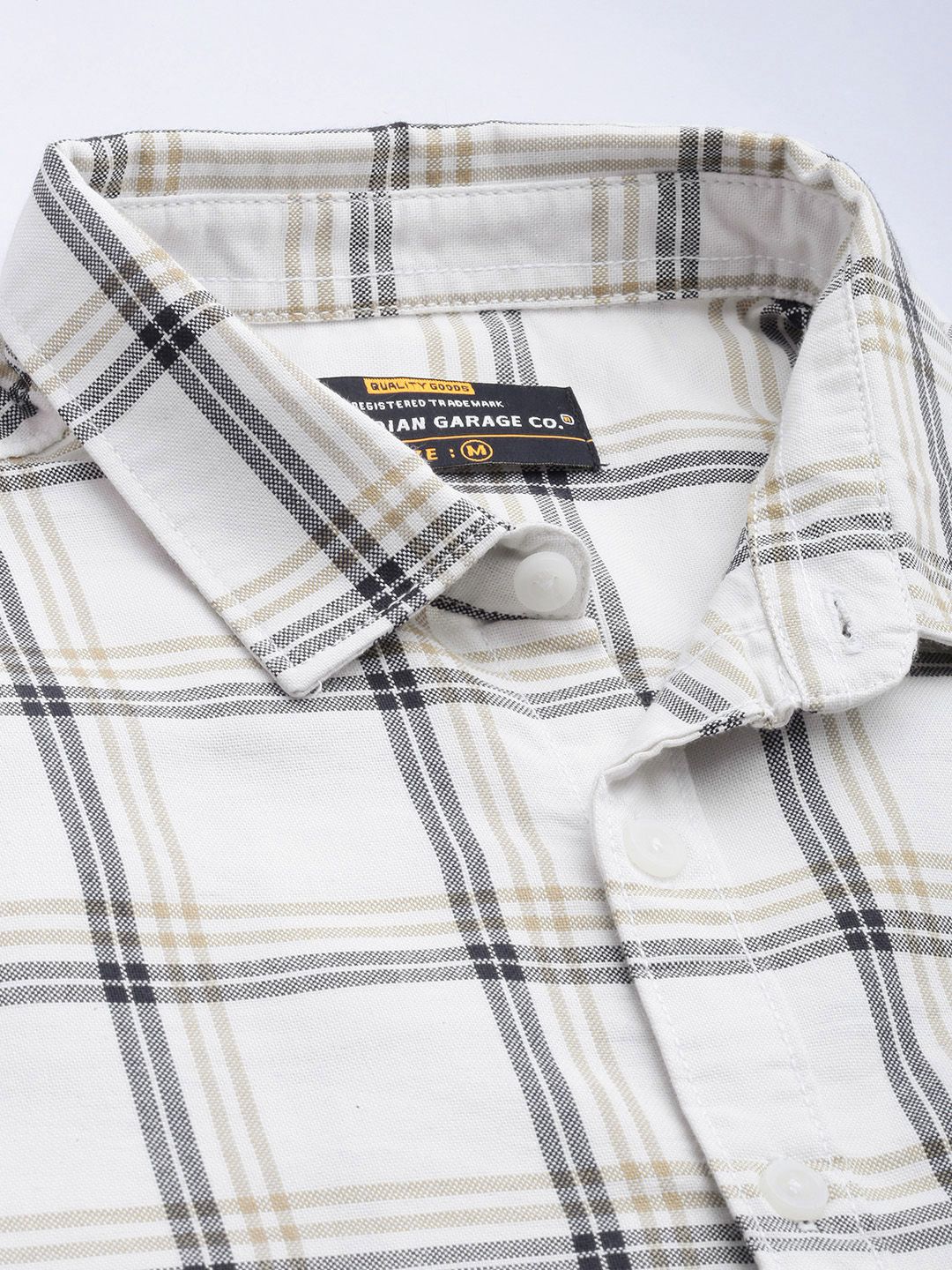 The Indian Garage Co Men Checked Pure Cotton Casual Shirt