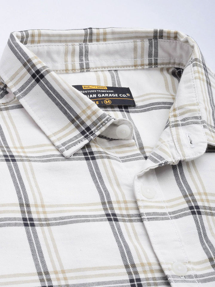 The Indian Garage Co Men Checked Pure Cotton Casual Shirt