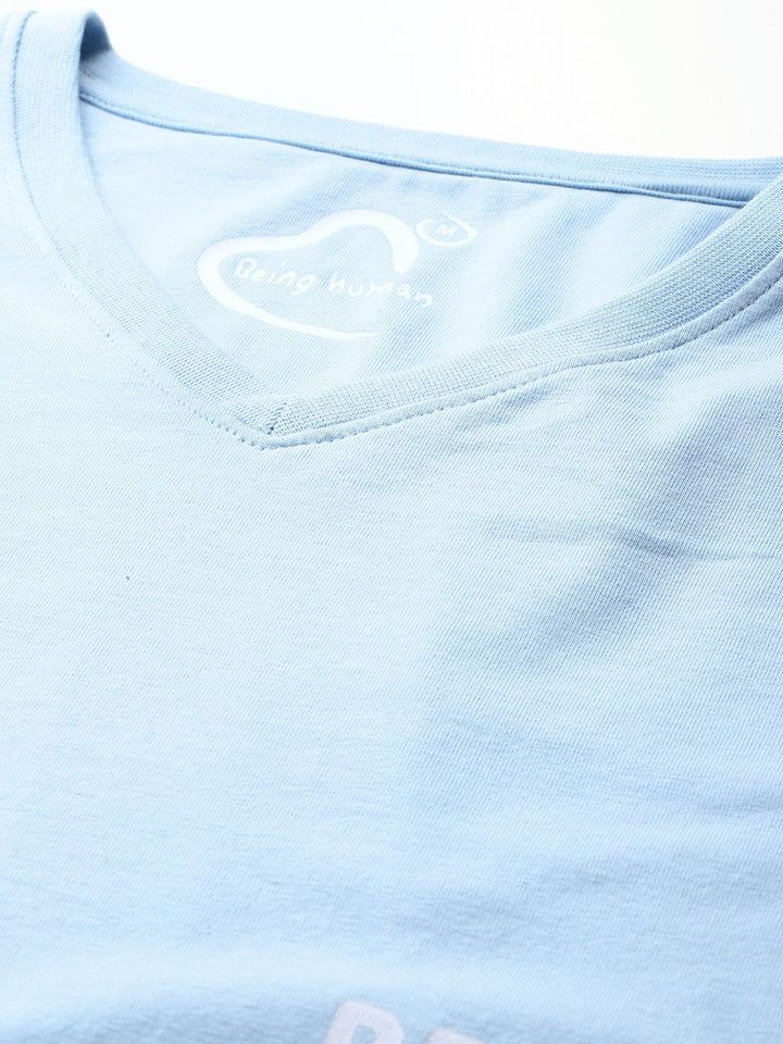 Being Human Typography V-Neck T-shirt