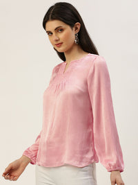 AND Floral Printed Smocked Puff Sleeves Top