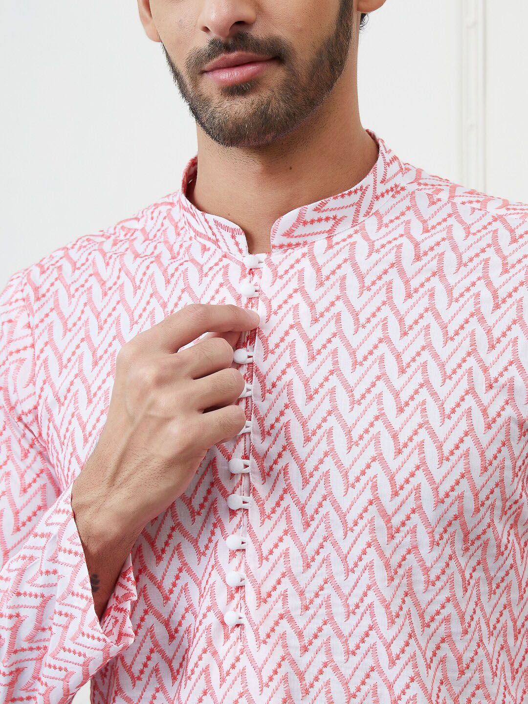 See Designs Chikankari Embroidered Cotton Kurta