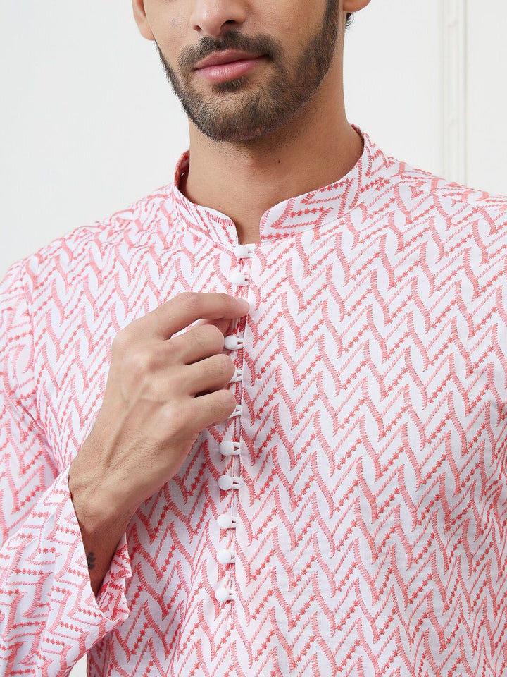 See Designs Chikankari Embroidered Cotton Kurta