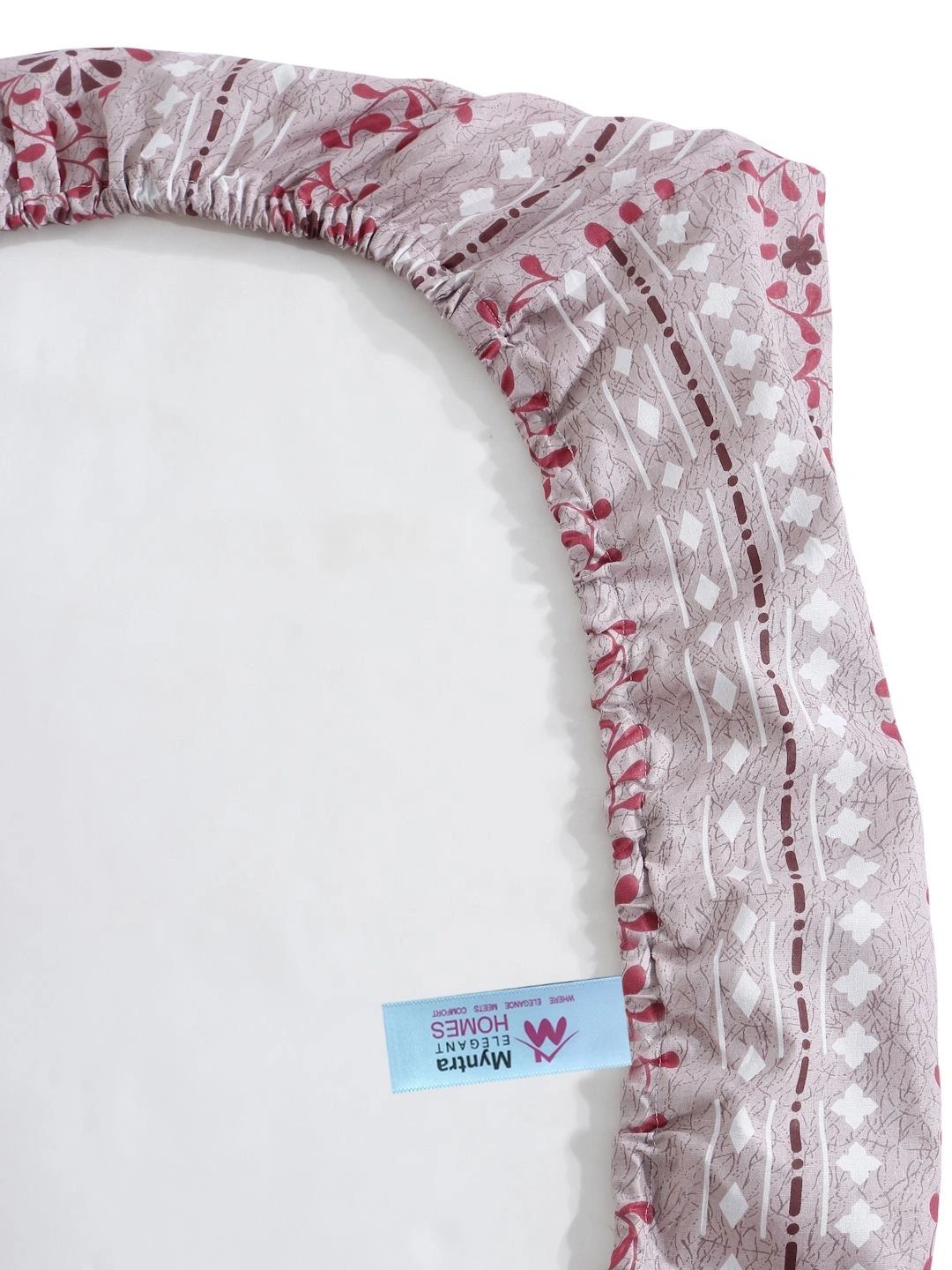 Myntra Elegant Homes Pink Floral 400 TC Single Bedsheet with 1 Pillow Covers
