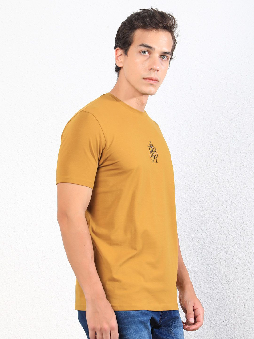 RARE RABBIT Men Rings-4 Slim Fit Solid Polo Collar T-Shirt