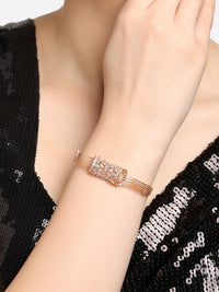 Set Mutiara Zaveri 2 Gelang Kada Cubic Zirconia Bersalut Emas Rose