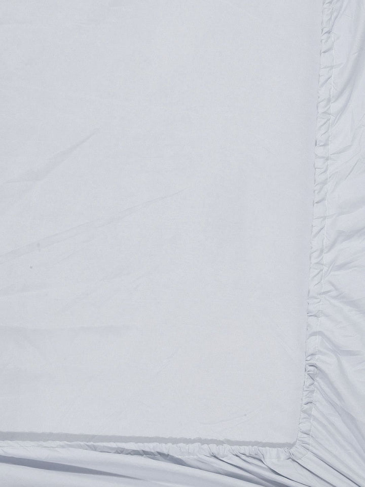 Aura Grey Solid Dipasang Cadar Bujang 300TC Dengan Sarung Bantal