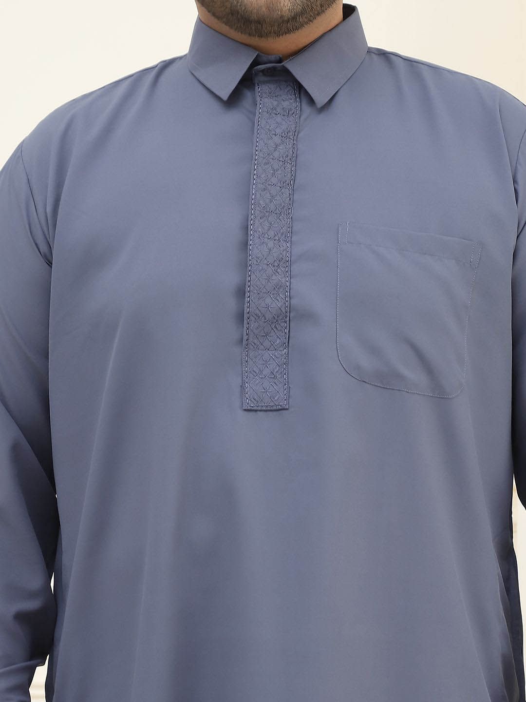 SOJANYA PLUS Shirt Collar Regular Pathani Kurta with Salwar