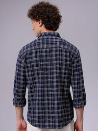The Indian Garage Co Men Relaxed Fit Textured Checked Resortwear Shirt