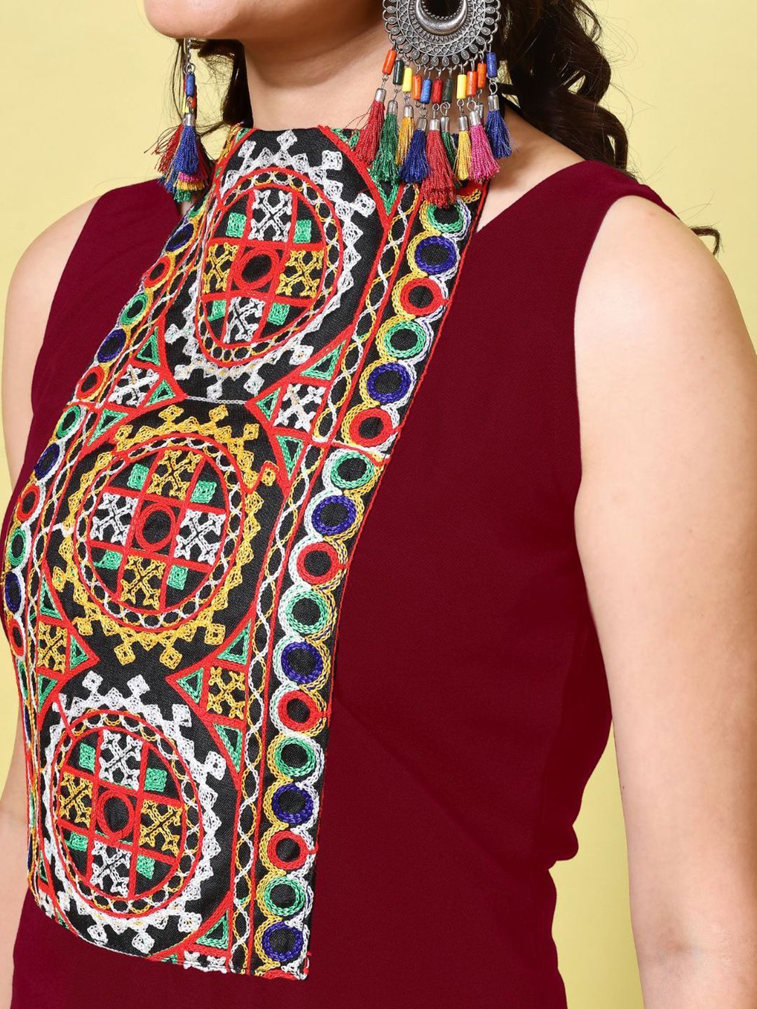 KALINI Women Ethnic Motifs Embroidered Patchwork Kurta