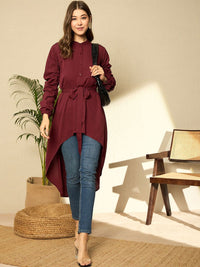 Berrylush Bishop Sleeves High-Low Longline Top
