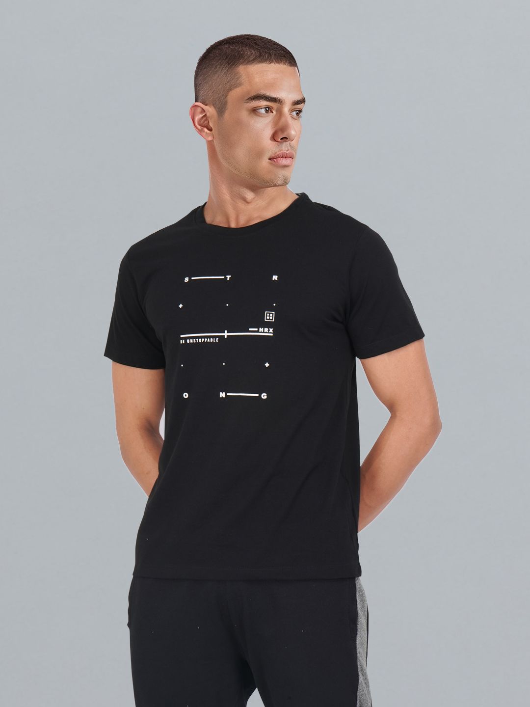 HRX by Hrithik Roshan Men Typography Printed Training T-shirt