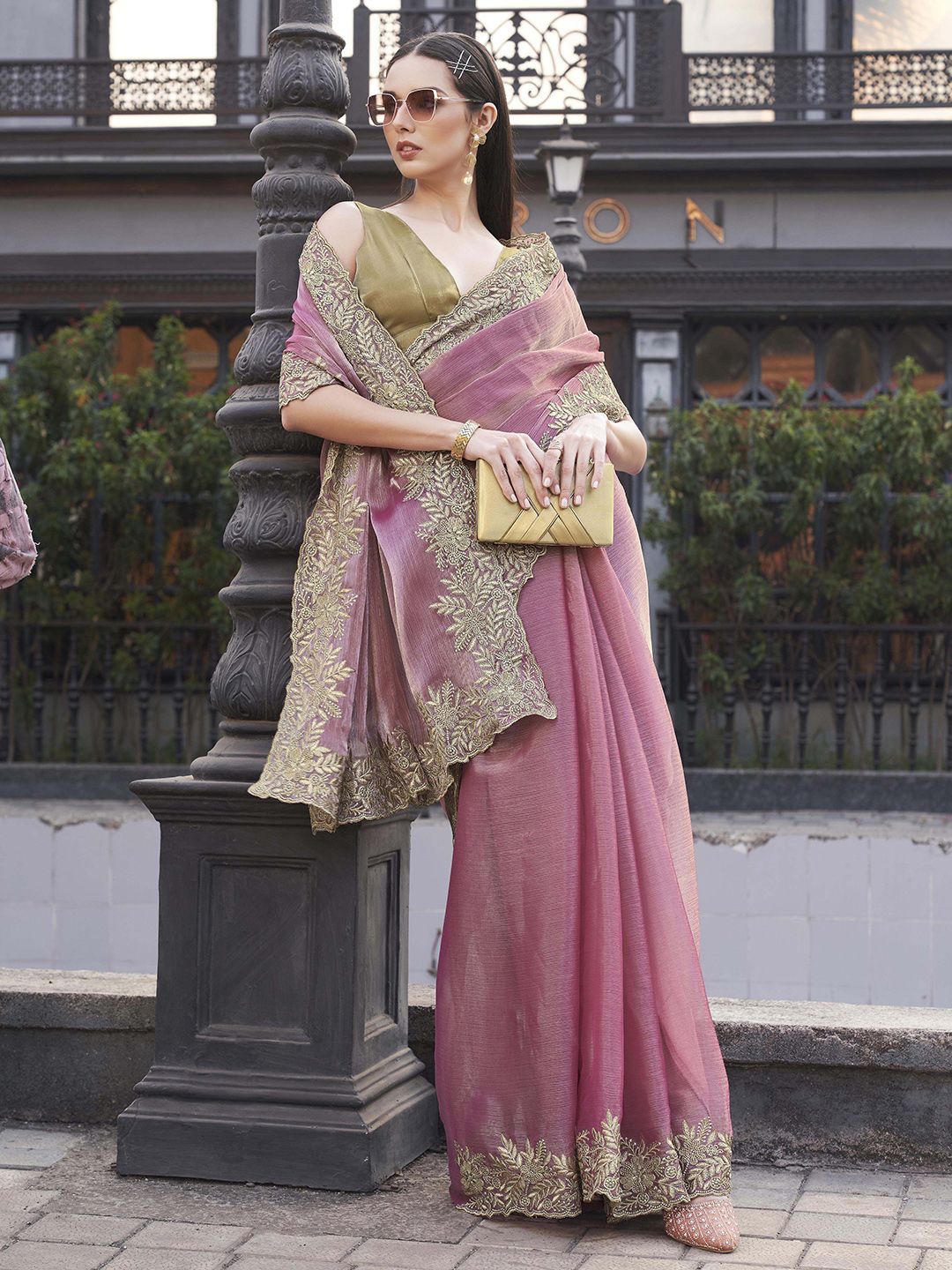 Tikhi Imli Embroidered Saree