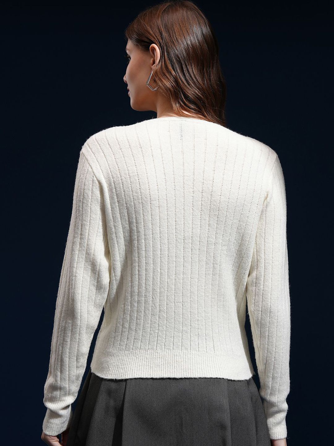 Tokyo Talkies Women Cable Knit Pullover Sweater