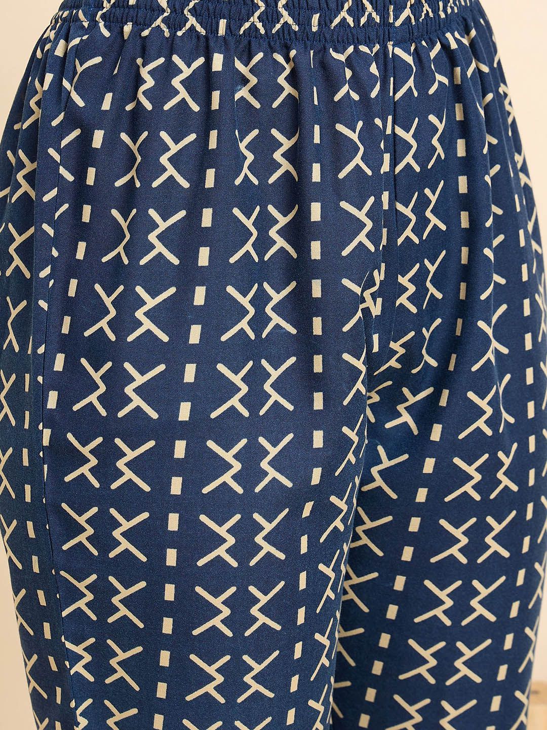 KALINI Women Ethnic Motifs Printed Regular Kurta with Trousers & With Dupatta