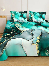 Myntra Elegant Homes Green 400 TC King Bedsheet with 2 Pillow Covers