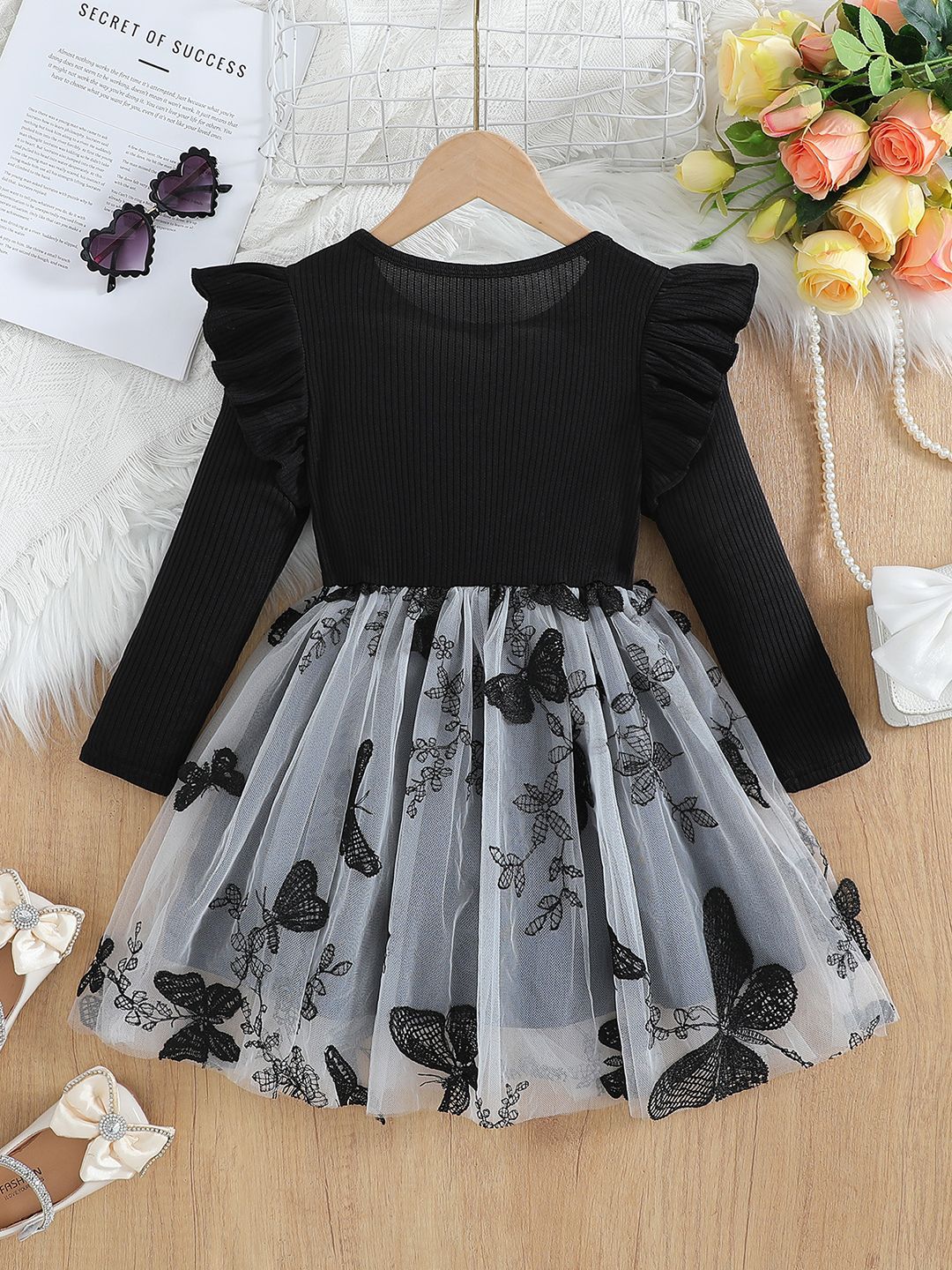 YK Girls Round Neck Dress