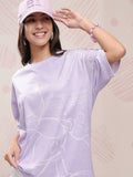Tokyo Talkies Women Graphic Printed Round Neck Oversized Mickey Mouse Tshirt