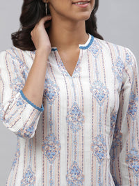 AURELIA Women Printed Thread Work Anarkali Kurta
