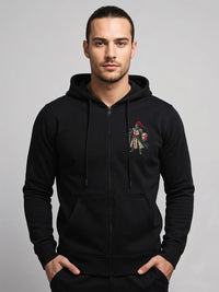 ADRO Men Printed Hooded Sweatshirt