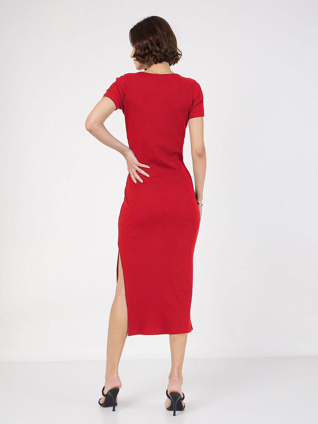 Sassafras Wanita Cotton Cotton Midi Dress