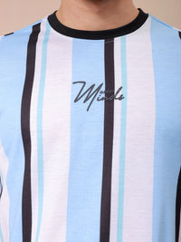 The Indian Garage Co Men Striped Round Neck Slim Fit T-shirt