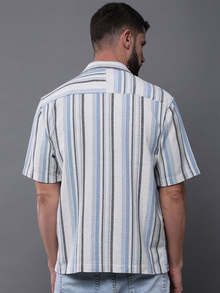 Difference of Opinion Men Standard Opaque Striped Casual Shirt