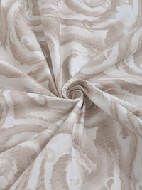 Myntra Elegant Homes Beige Abstrat Printed Fitted 400TC King Cadar & 2 Sarung Bantal