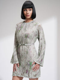 ESPYR By Tokyo Talkies Jacquard Sheath Mini Dress With Belt