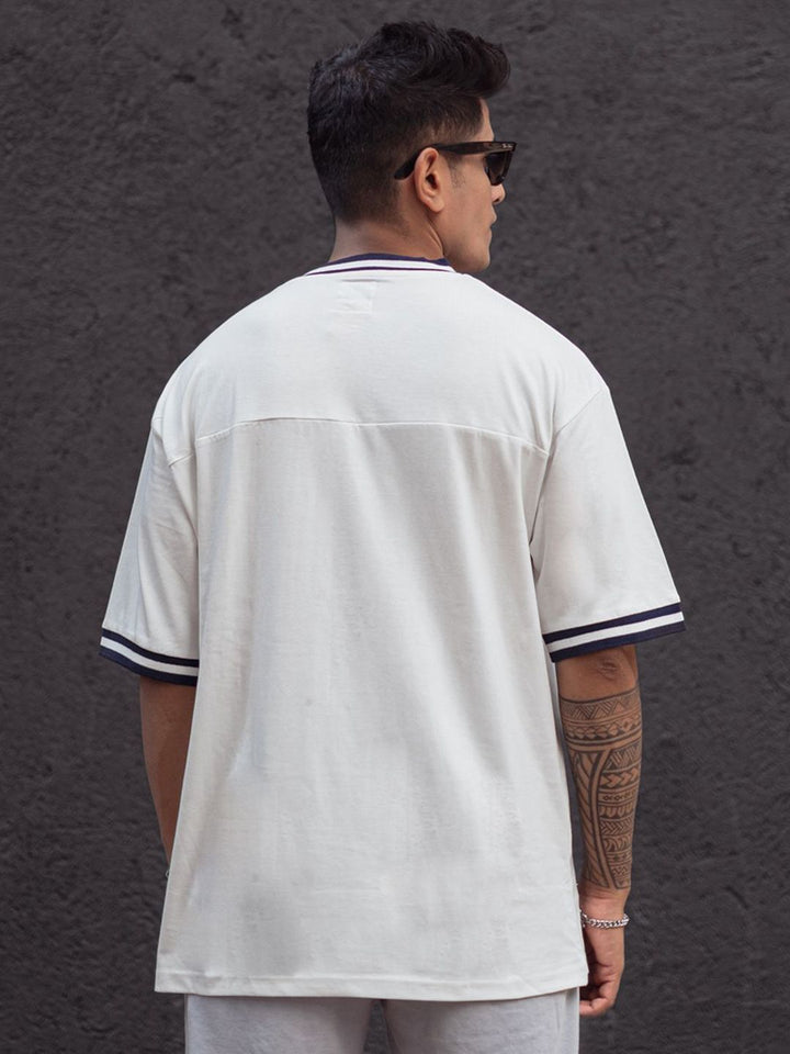 Powerlook Men Typography Printed Round Neck Cotton Oversized T-shirt