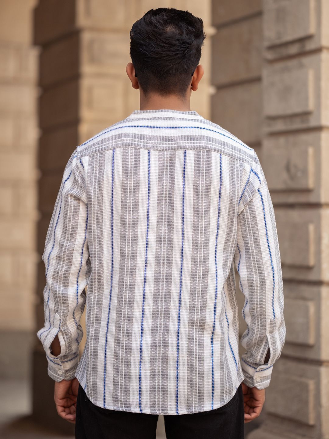 Powerlook Men Opaque Striped Casual Shirt