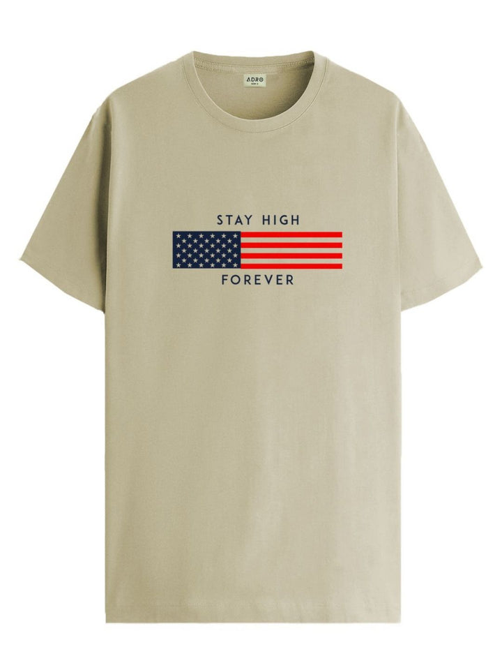 ADRO Men Graphic Printed Cotton T-shirt