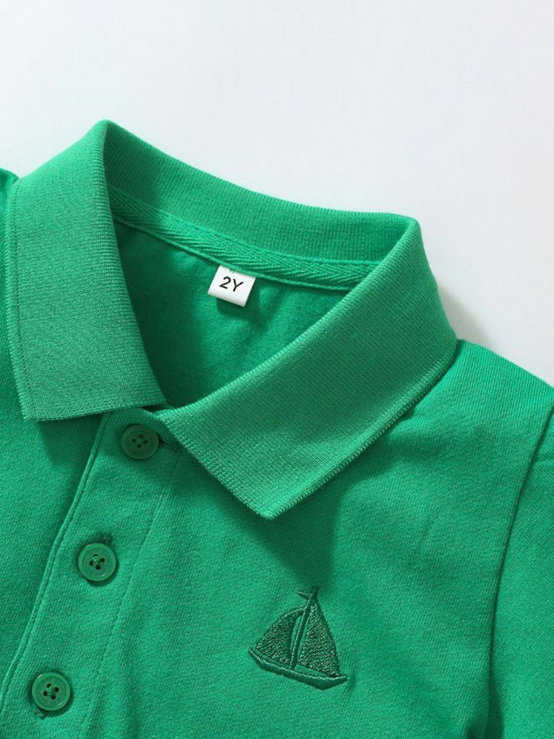 YK Boys Polo Collar Applique T-shirt