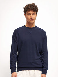 THE BEAR HOUSE Men Crew Neck Self-Design Pullover Sweater